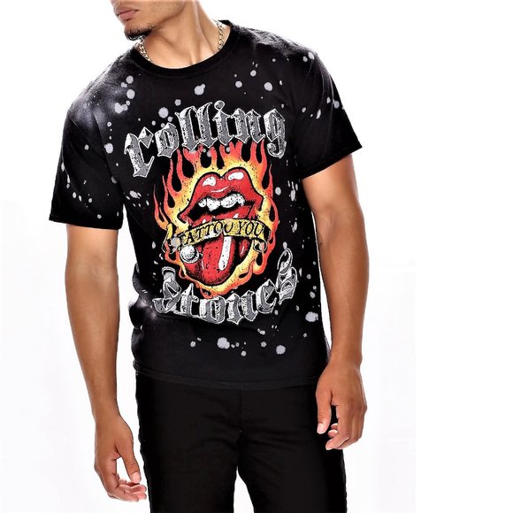 Rolling Stones Tattoo You Bleached rock Official T-Shirt M NWT - Picture 1 of 3